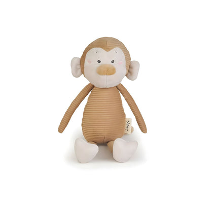 Bigeye fabric monkey with a tender expression for affectionate play