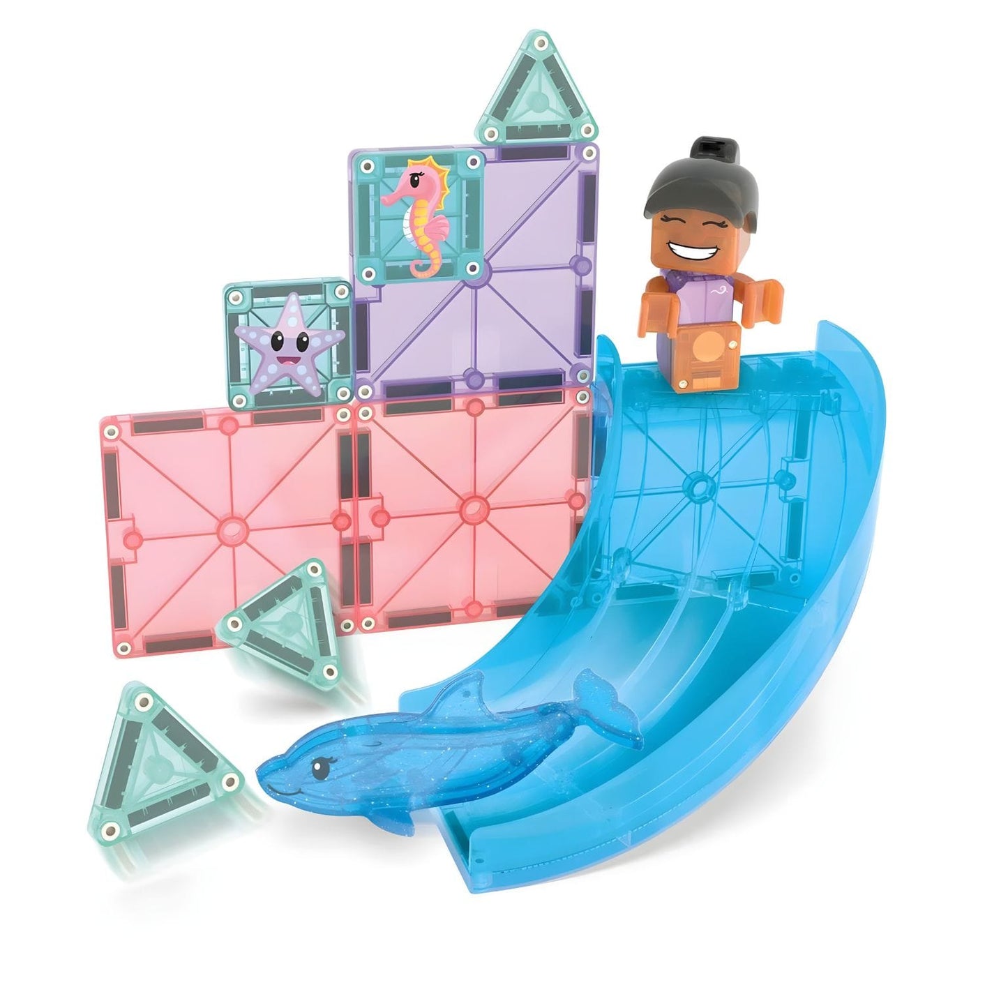 Magna-Tiles Baía do Golfinho em construção magnética inspirada no mar