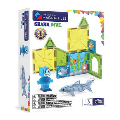 MAGNA-TILES Shark Dive in underwater scenery