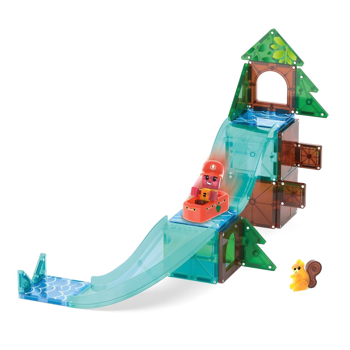MAGNA-TILES Raging Rapids com jangada e percurso de aventura