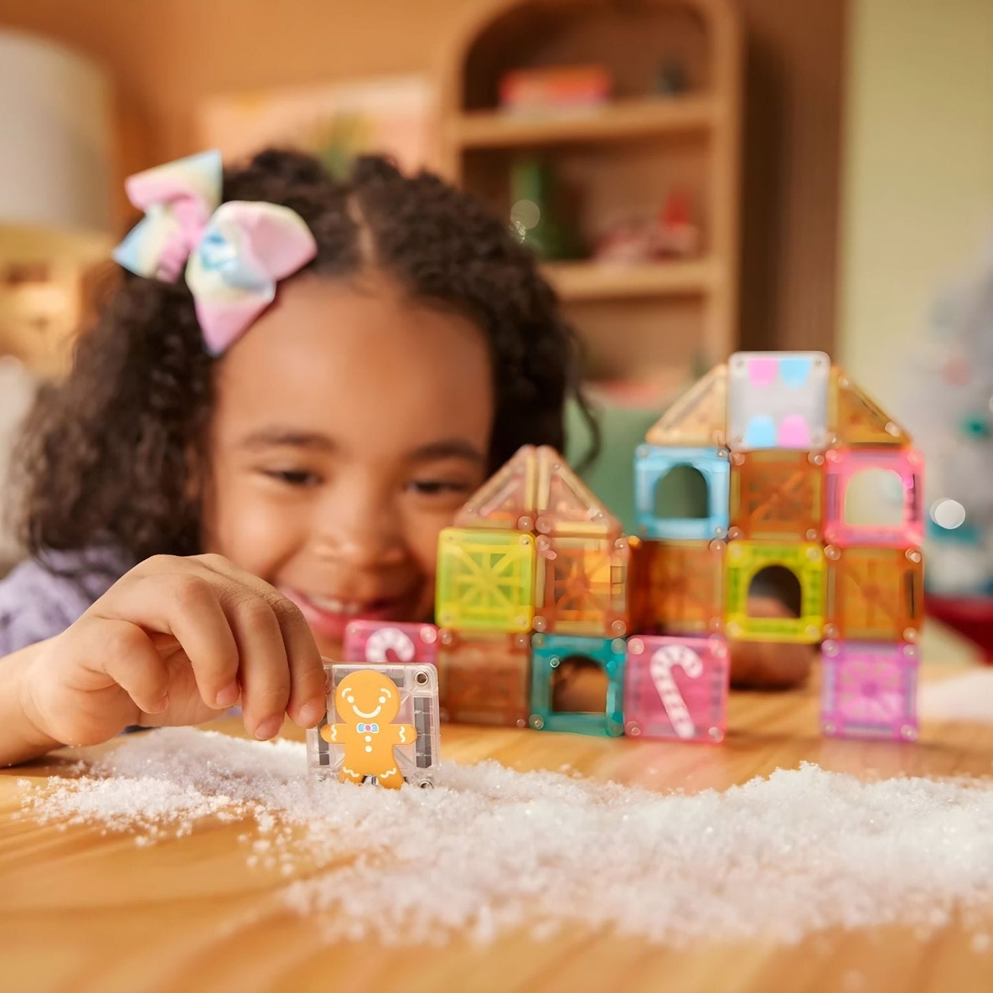 Casa de gengibre magnética MAGNA-TILES microMAGS para brincadeira criativa