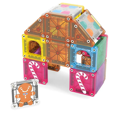 MAGNA-TILES microMAGS Gingerbread House magnetic travel set