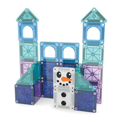 MAGNA-TILES Winter Travel with magnetic pieces and snow theme