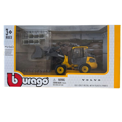 Volvo L 25 construction machine with bucket by Bburago for children aged 3+