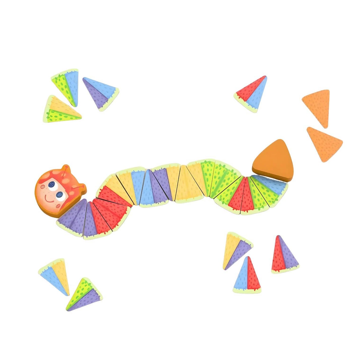 Mini jogo Lagarta Rosa - componentes de jogo