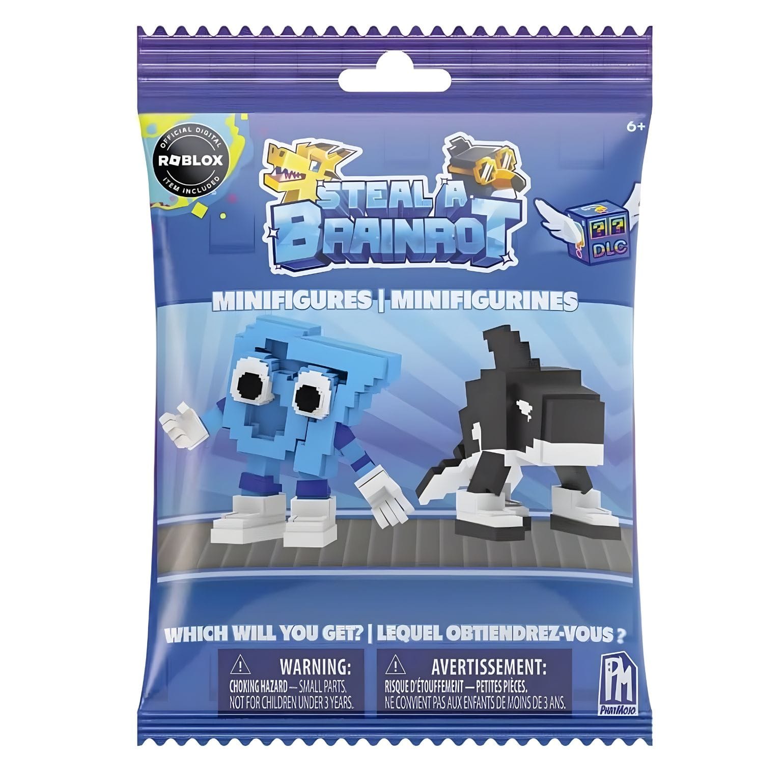 Minifiguras Roblox Steal A Brainrot em fotografia de produto