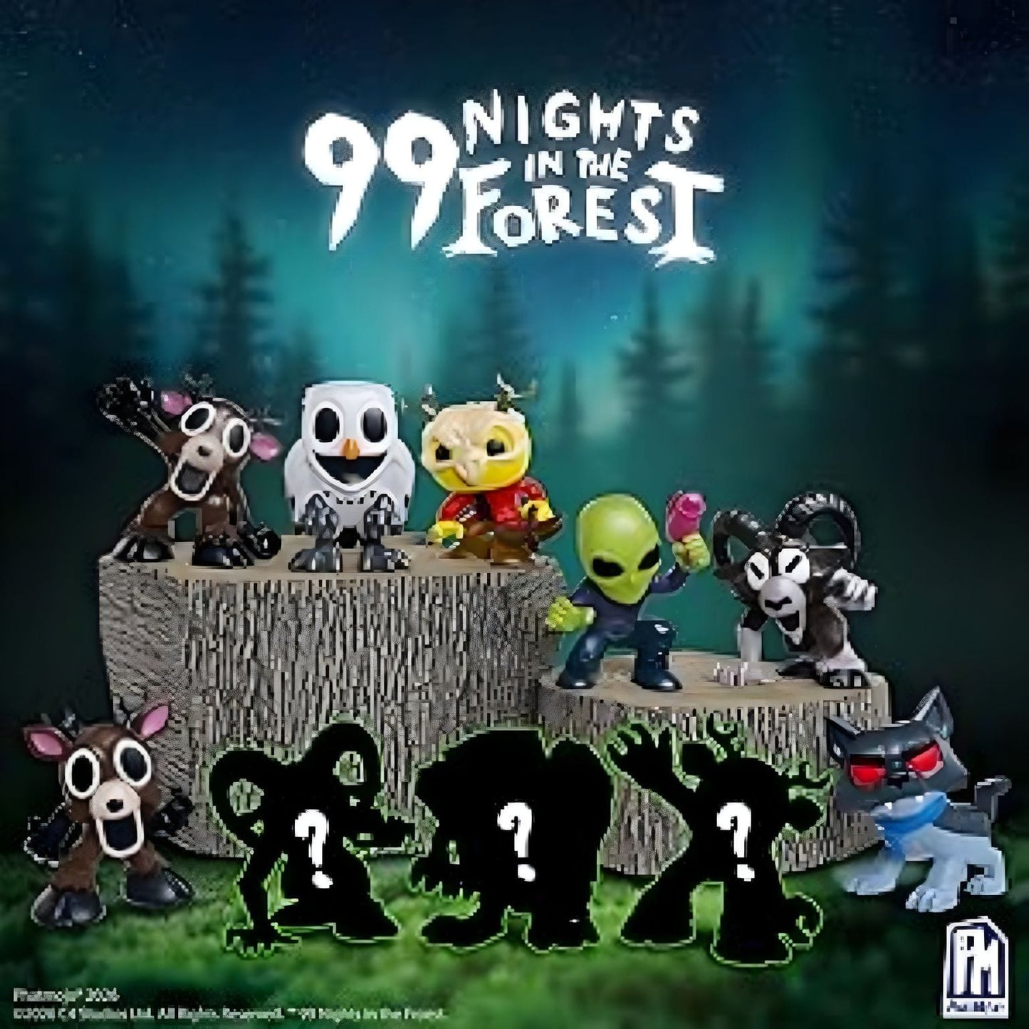 Minifiguras Roblox 99 Nights in the Forest com detalhe visual do produto