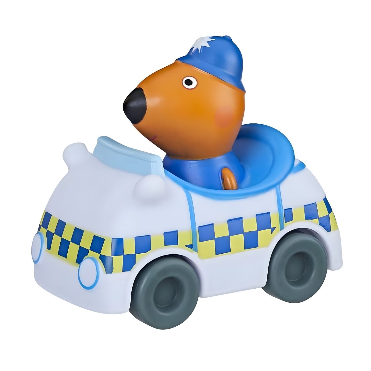 Mini veículo Peppa Pig Freddy Fox na viatura da polícia