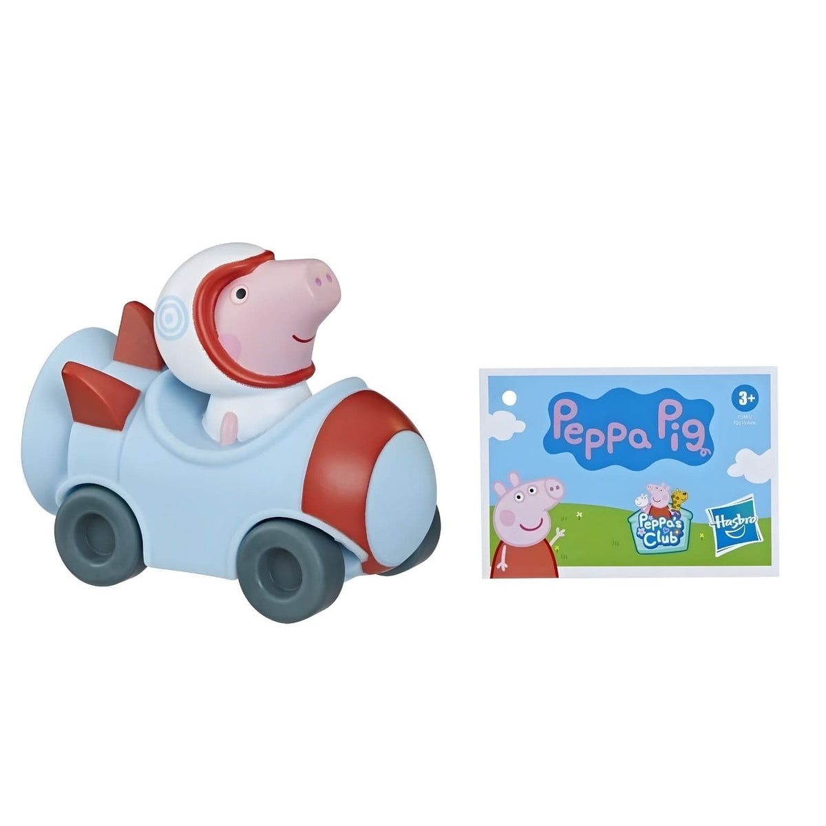 Mini veículo Peppa Pig em forma de nave com personagem