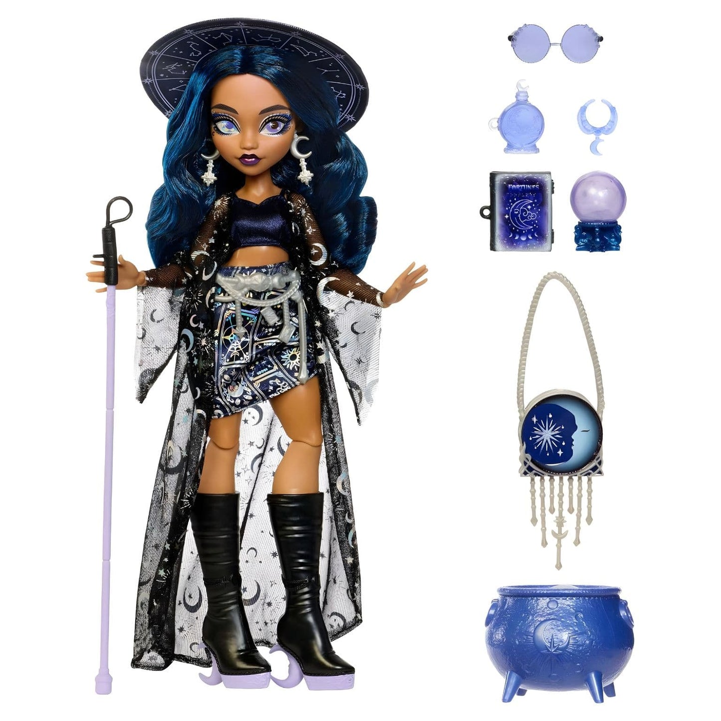 Detalhes da boneca Monster High Moonspell Magic Claire de Luna