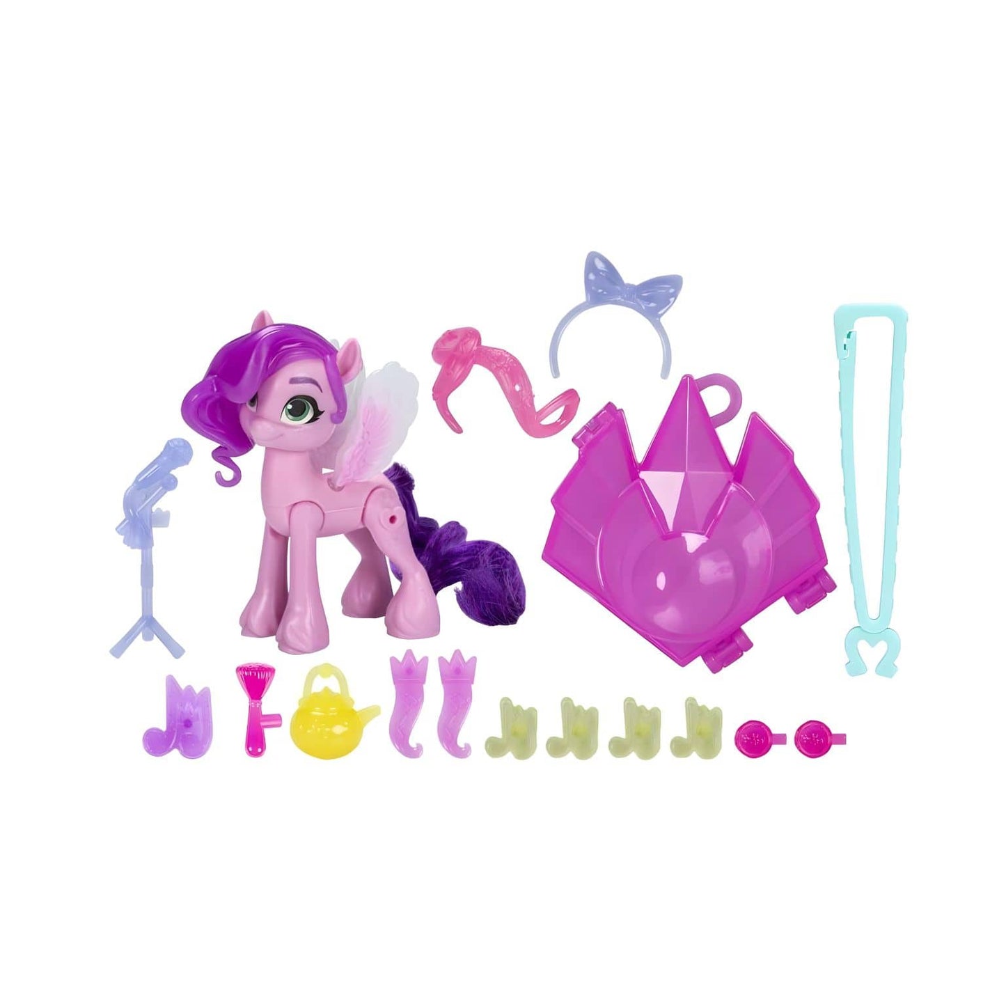 My Little Pony Princess Petals em embalagem com porta-chaves em forma de gema
