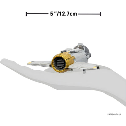 Detail of the Star Wars Micro Galaxy Fiend Fighter ship for play and display