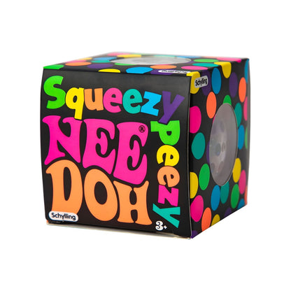 Nee Doh Squezzy Peezy by Schylling, clear sensory ball with colorful beads for squeezing