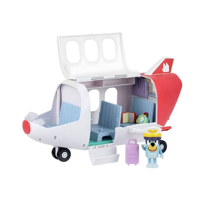 Bluey travel playset with aeroplane, suitcase and accessories