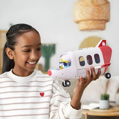 Bluey's Private Jet with pilot figure and fold-out wings