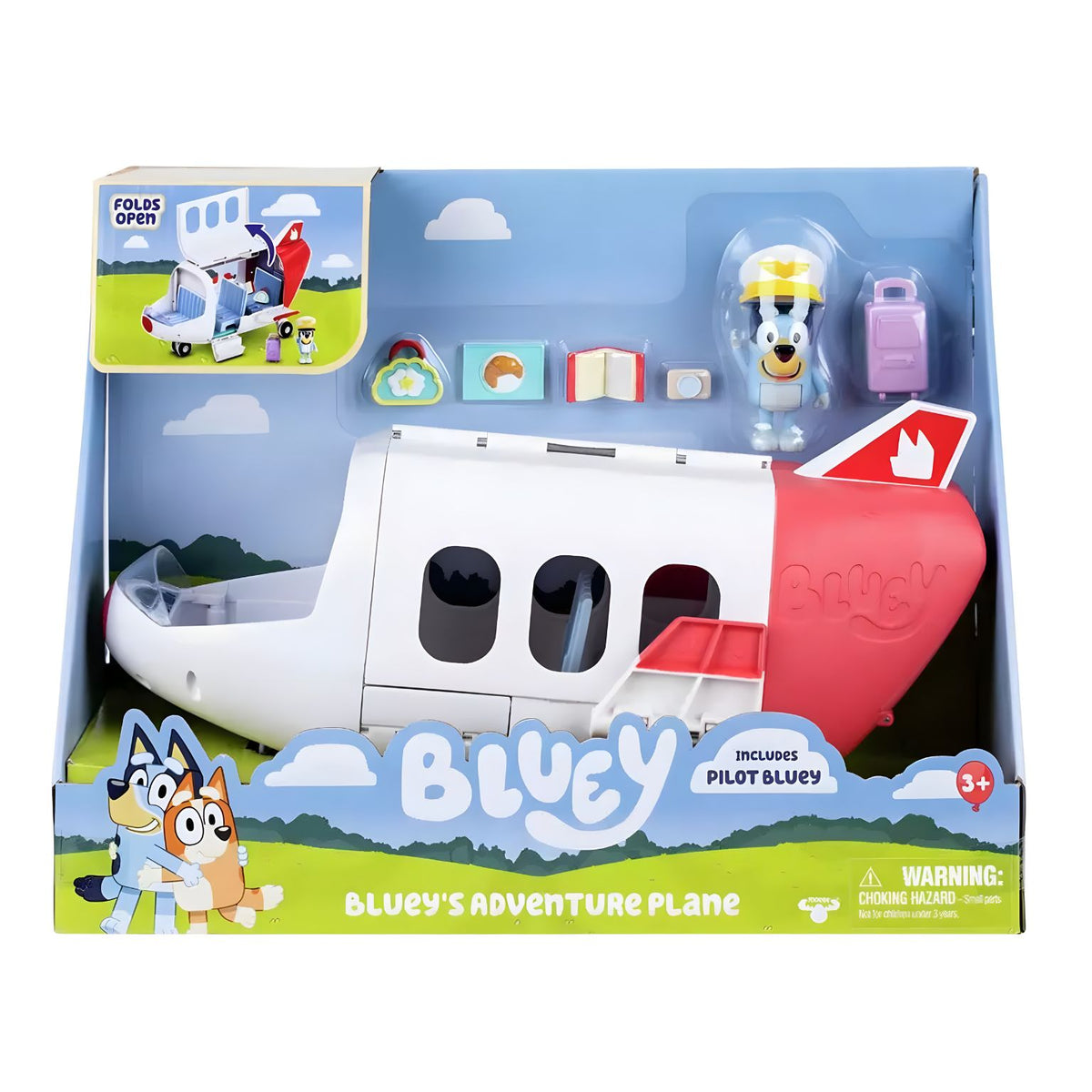 Moose Toys Bluey's Private Jet playset with Pilot Bluey figure