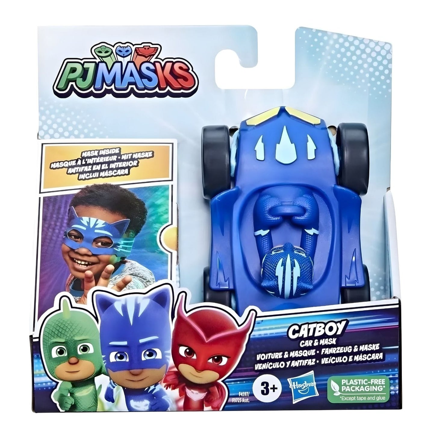 PJ Masks Veículo Catboy com miniveículo e máscara