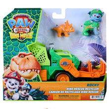 Veículo Rocky Patrulha Pata Dino Rescue com figura Rocky e dinossauro