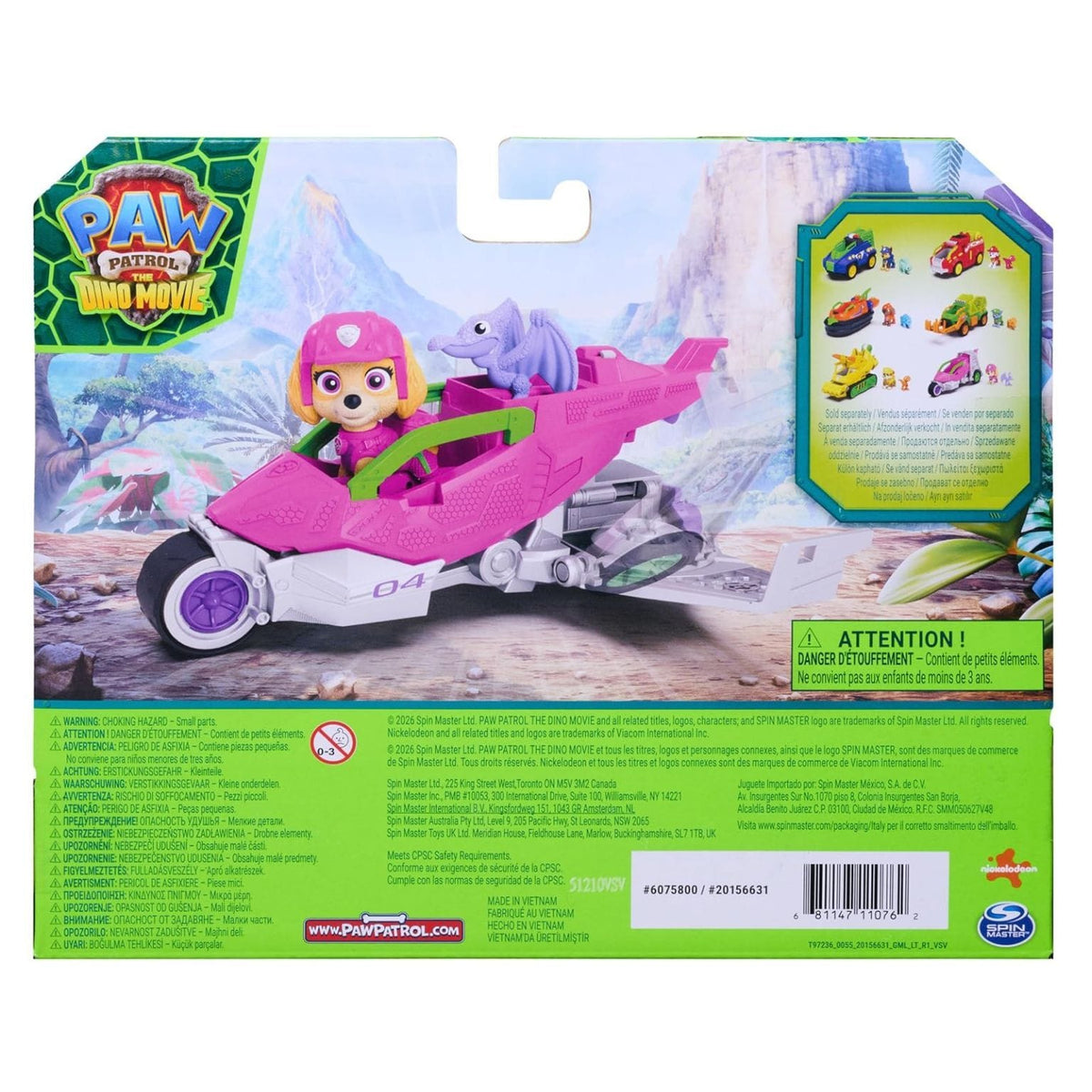 Patrulha Pata The Dino Movie Dino Rescue Jet da Skye