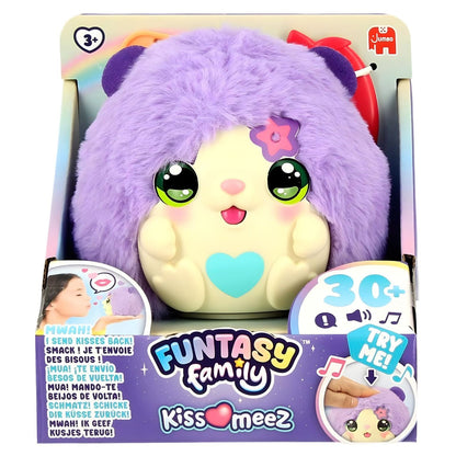 Funtasy Family Kiss Meez Plush Toy - Purple hamster with heart and accessories