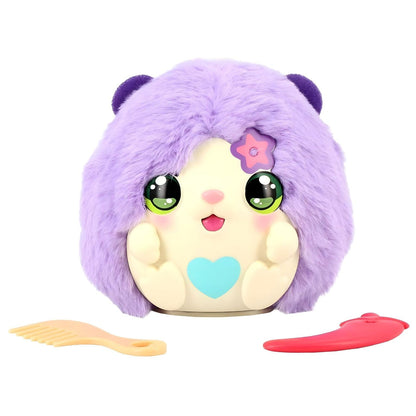 Funtasy Family Kiss Meez Plush Toy - Purple hamster with heart and accessories