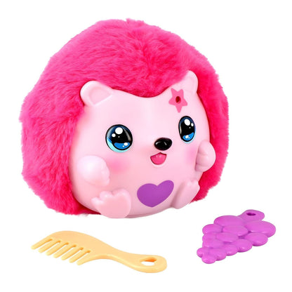 Funtasy Family Kiss Meez Plush Toy - Pink hedgehog with heart and accessories