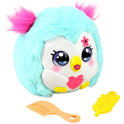Funtasy Family Kiss Meez Plush Toy - Green owl with heart and accessories