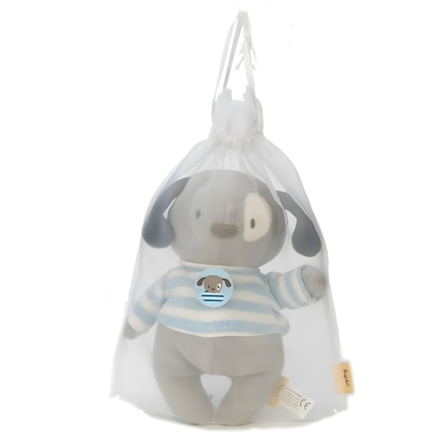 Peluche cãozinho Puppy Mimmo com expressão doce para bebé
