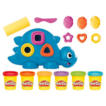 Conjunto Play-Doh Dinossauro formas e cores em embalagem
