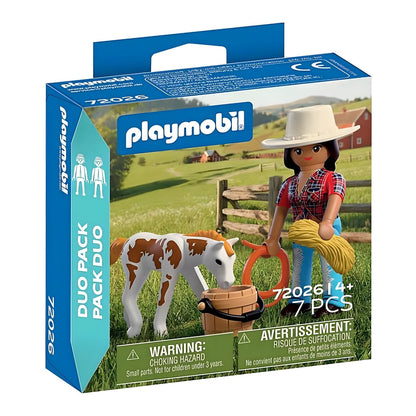 Playmobil 72026 DuoPack Knight with horse in a moment of care and friendship