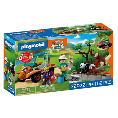 Playmobil 72072 Zoo Keeper with vehicle in the Asian park with animals and keepers