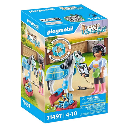Playmobil Horse Therapist with horse, therapist, and care accessories in an equestrian setting