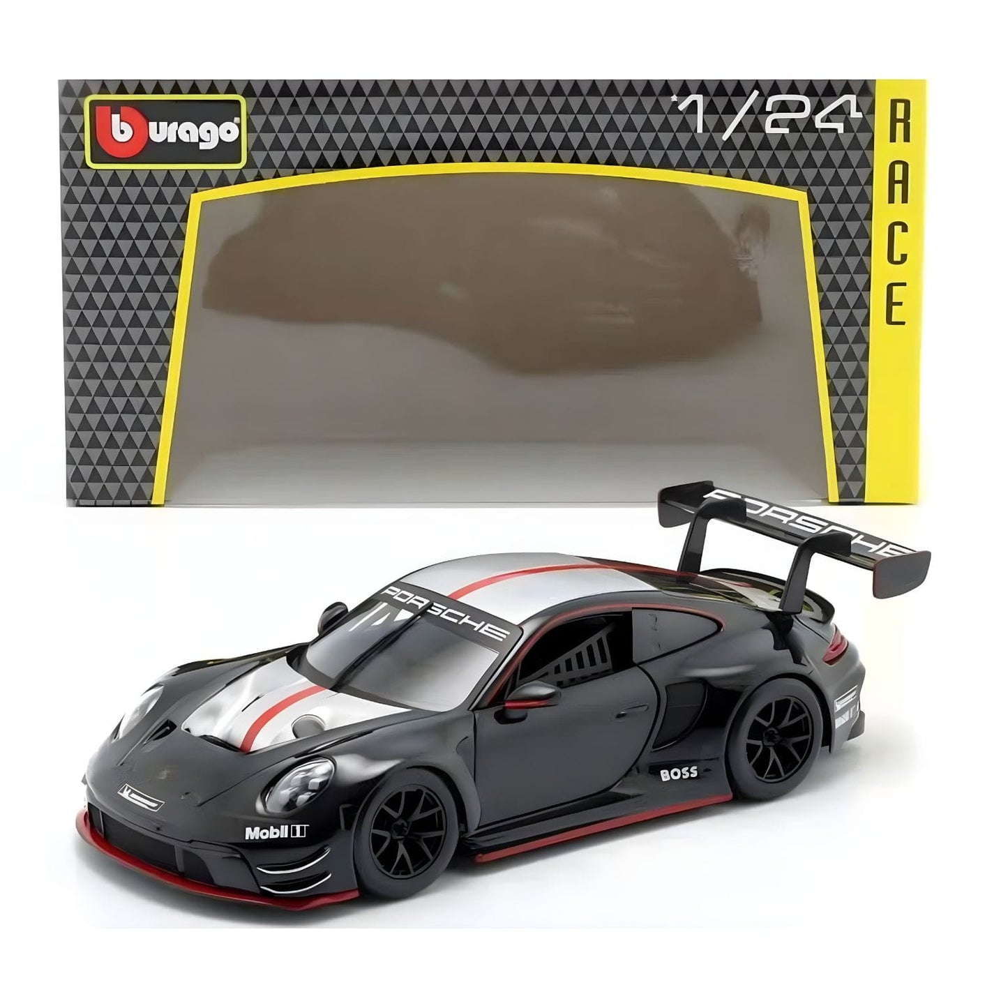 Porsche 911 GT3 R Preto 1/24 vista principal