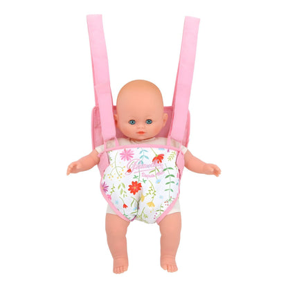 Mimosa fabric doll carrier for imaginative play and tenderness