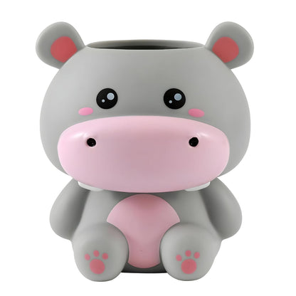 3D Hippo pen holder to organize children's pencils and creative materials
