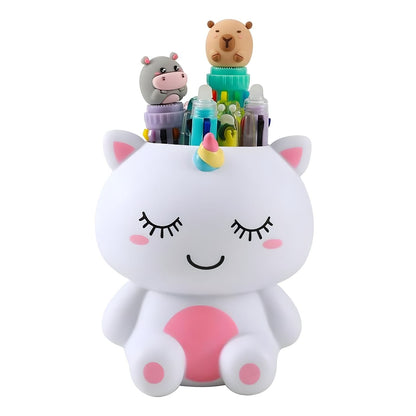 Unicorn children's desk organizer with fun 3D design