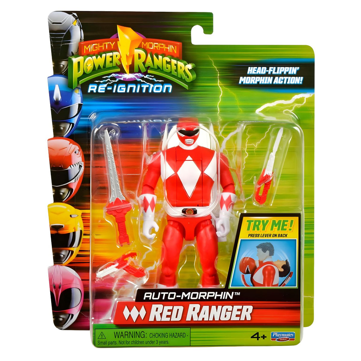 Power Rangers Ranger Vermelho Auto-Morphin Playmates