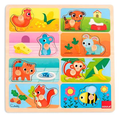 Puzzle Animais Comida Favorita