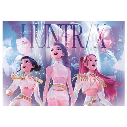 K-Pop Demon Hunters Puzzle with three characters on a stage with purple and pink tones