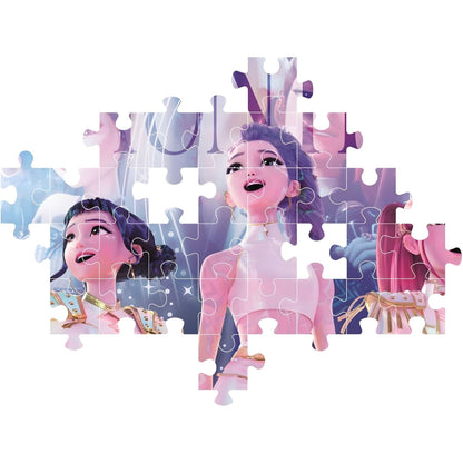 K-Pop Demon Hunters Puzzle with three characters on a stage with purple and pink tones