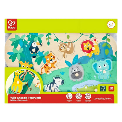 Hape Wild Animals knob puzzle in main view