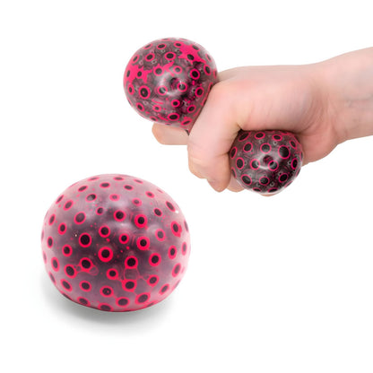 Scrunchems Neon Beans Squish Ball with visible neon beads inside