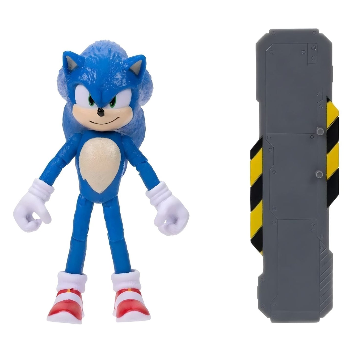 Sonic articulado com acessório de prancha de snowboard