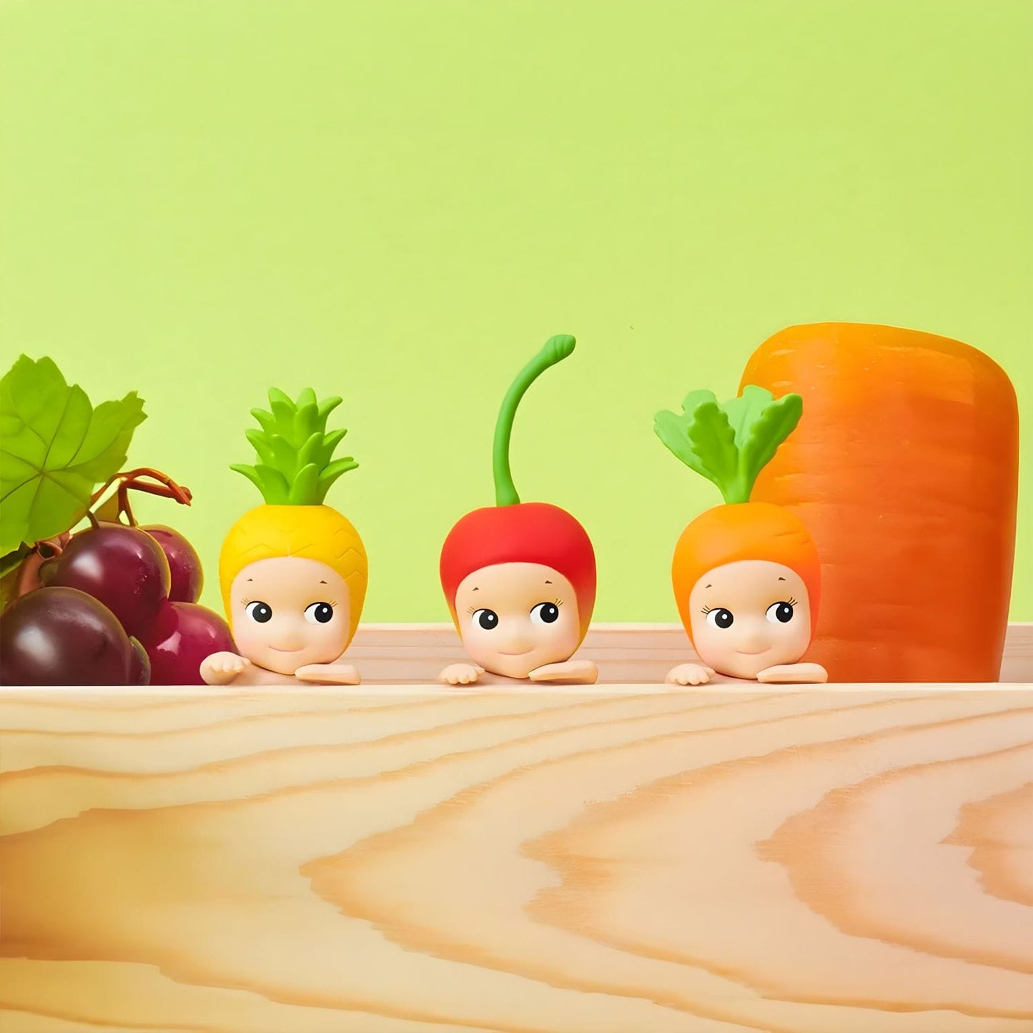 Figuras Sonny Angel Hippers Harvest para decorar objetos do dia a dia