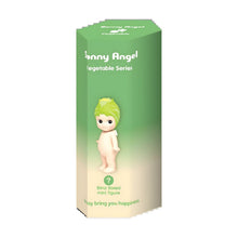 Mini figuras Sonny Angel série Vegetais com chapéus de legumes coloridos e expressão delicada