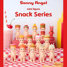 Sonny Angel série Snack com mini figuras inspiradas em hambúrguer, molhos e snacks coloridos
