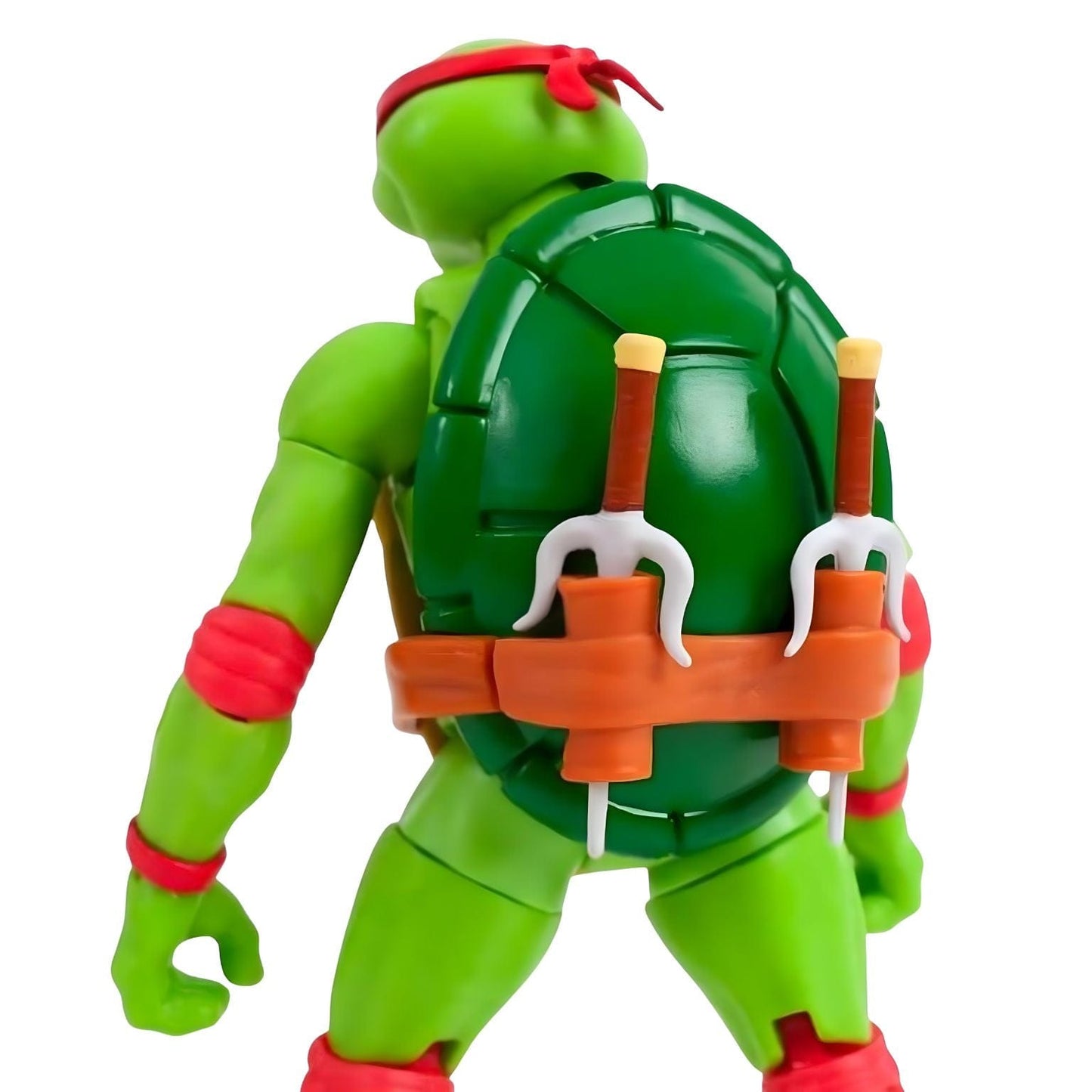 Tartaruga Ninja Mutante Rafael verde com máscara vermelha e acessórios de coleção