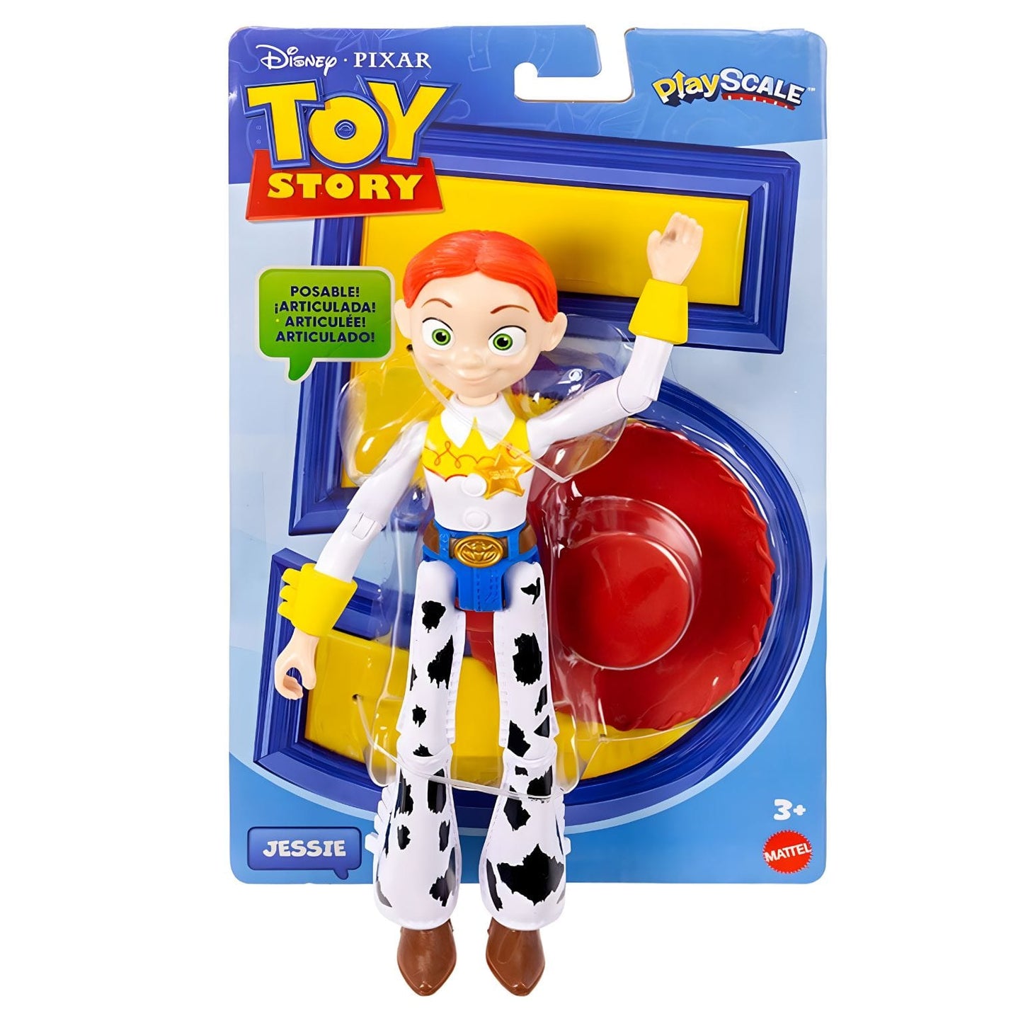Jessie Toy Story boneca articulada com estilo cowgirl e expressão alegre