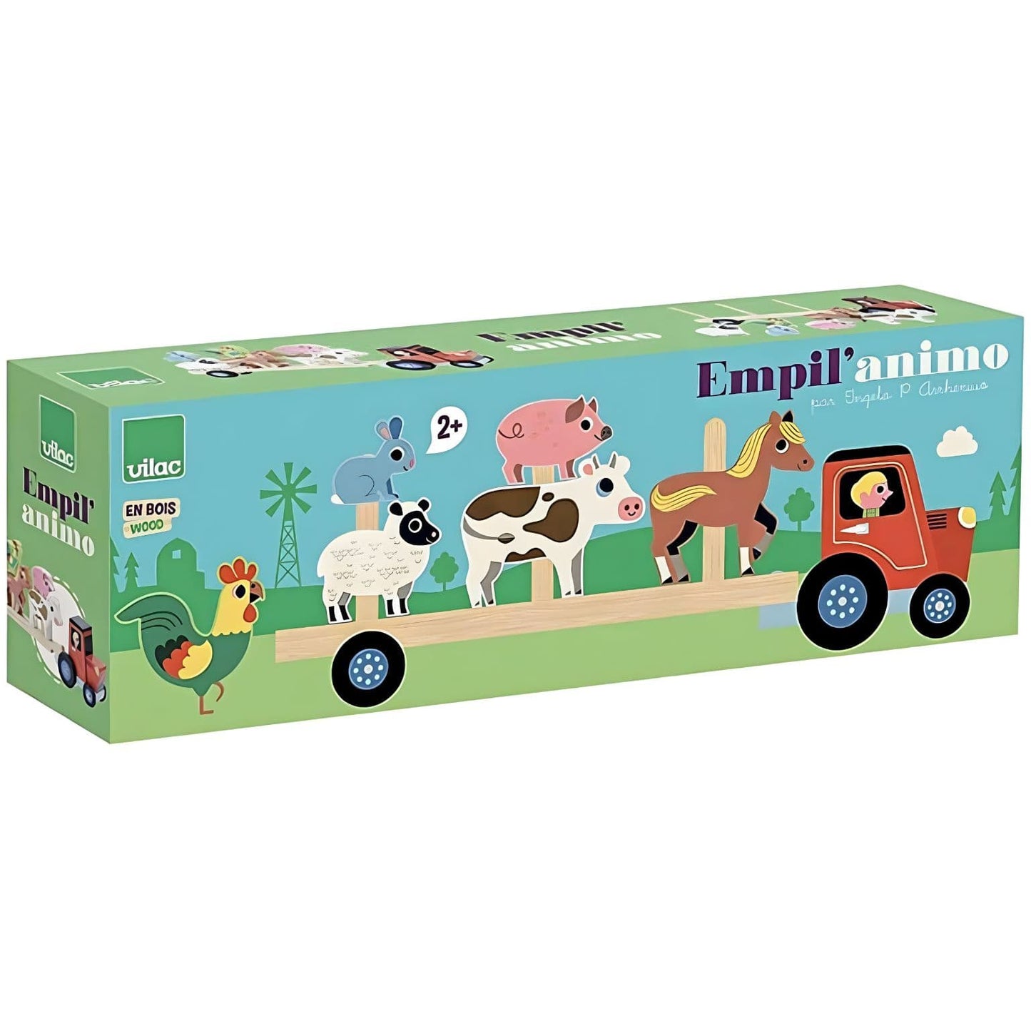 Trator de Transporte de Animais para brincadeiras de quinta e faz de conta