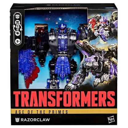 Transformers Age of the Primes Razorclaw in robot and creature form with colorful wings